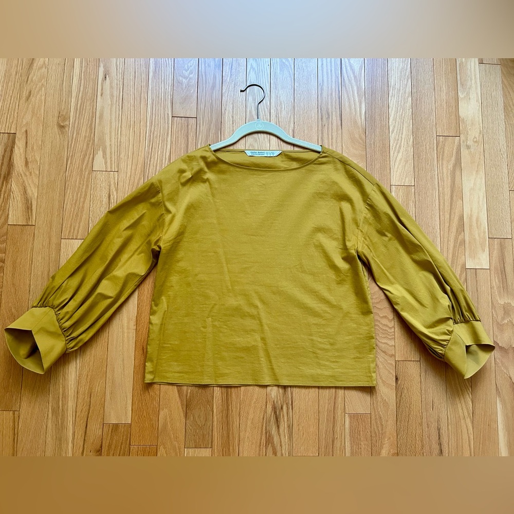 Zara mustard yellow blouse